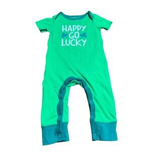 Cat & Jack NWOT Happy Go Lucky St Patrick's romper size 6-9 months